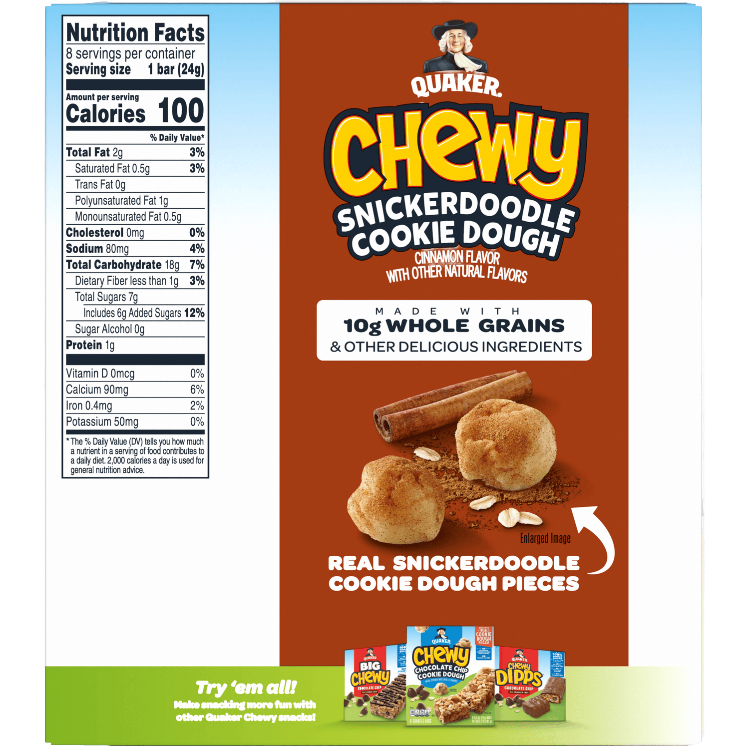 Chewy Snickerdoodle Cookie Dough | Quaker Oats